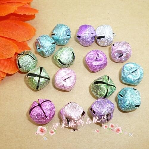 250PCS 10mm Christmas & Pet Mix Colors Brass Bells DIY Jewelry Making Pendants Acceossories