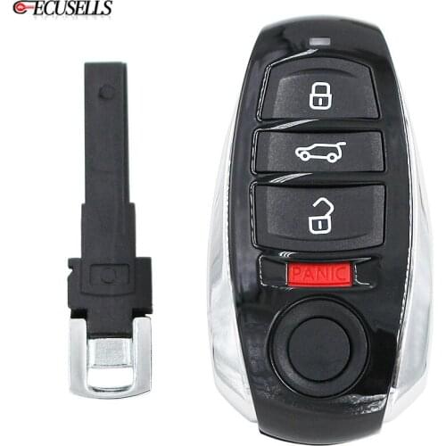 3+1/4 Button Remote Smart Car Key Shell Case Key Housing Cover for Volkswagen T-ouareg 2011 2012 2013 2014 2015 2016