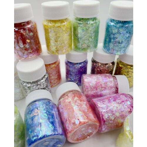 50ML High Quality Irregular Shell Paper Sequin DIY Nail Flakes Colorful Paillette Glitter Sequins for 3D Nail Art Resin Filler