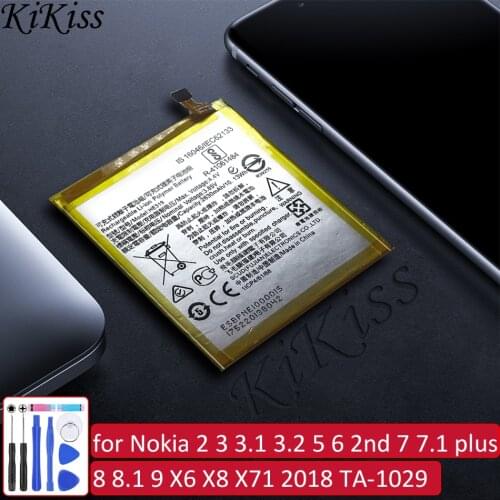 Battery HE319 HE336 HE316 HE341 HE321 HE330 HE338 HE342 For Nokia 2 3 3.1 3.2 5 6 2nd 7 7.1 plus 8 8.1 9 X6 X8 X71 2018 TA-1029