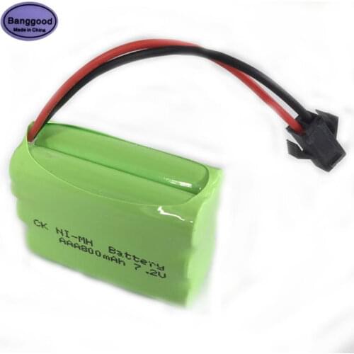 Brand New Durable Double-deck 7.2V 800mAh 6x AAA Rechargeable Ni-MH RC Battery Pack for Remote Boat Car Toys with Clip Plug