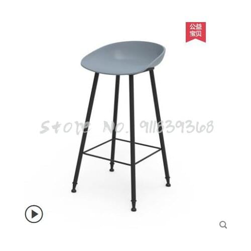 Bar Stool Family High Stool Nordic Net Red Ins Bar Chair Iron Luxury Bar Chair Front Desk Cashier High Chair