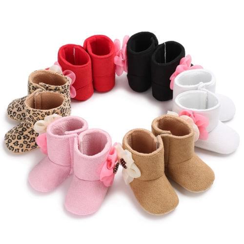 Citgeett 0-18M Baby Girls Soft Sole Booties Snow Boots Infant Toddler Newborn Crib Shoes