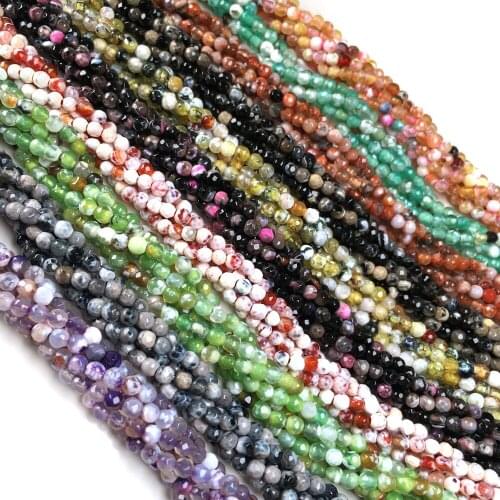 High Quality Natural Stone Beads Rainbow Section Punch Loose Beads For Jewelry Making DIY Necklace Bracelet Earrings Accessory