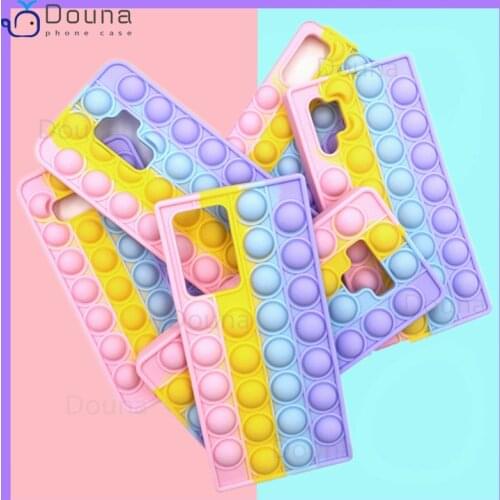 Pop Bubble Case for Redmi 9 9C 9T Poco X3 Pro Note 9S 10S 10 9 8 7 Pro Xiaomi Mi 11 10T Lite 8 9 9T 11i 11X Relieve Stress Cover