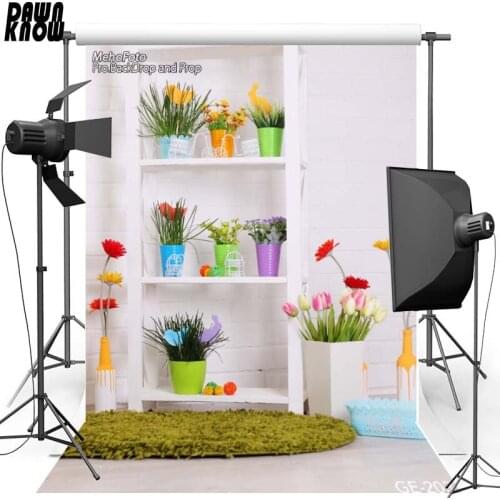 DAWNKNOW Happy Easter Vinyl Photography Background For Children Colorful Rug Polyester Backdrop For photo studio Props 203