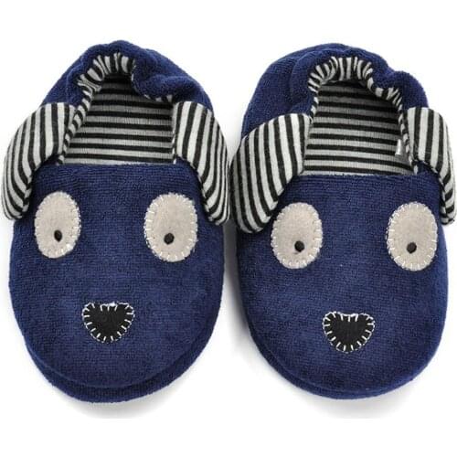 Baby Winter Fashion Kid Boys Plush Warm Cute Dog House Slippers Fuzzy Indoor Bedroom Shoes For Toddler Kids Slippers
