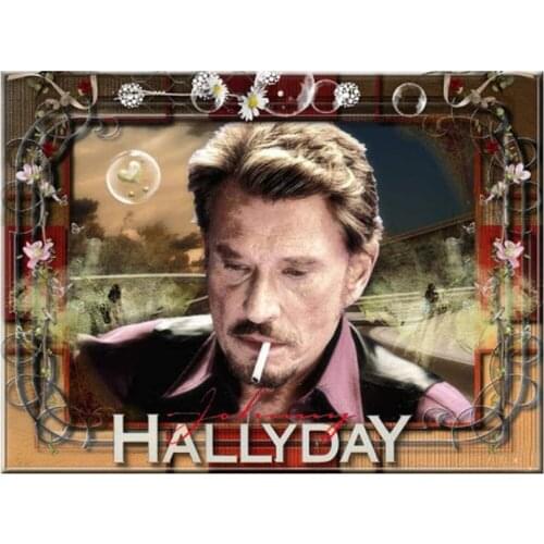 Johnny Hallyday Printed Canvas 11CT Cross-Stitch Set DIY Embroidery DMC Threads Hobby Handiwork Handicraft Sewing Jewelry