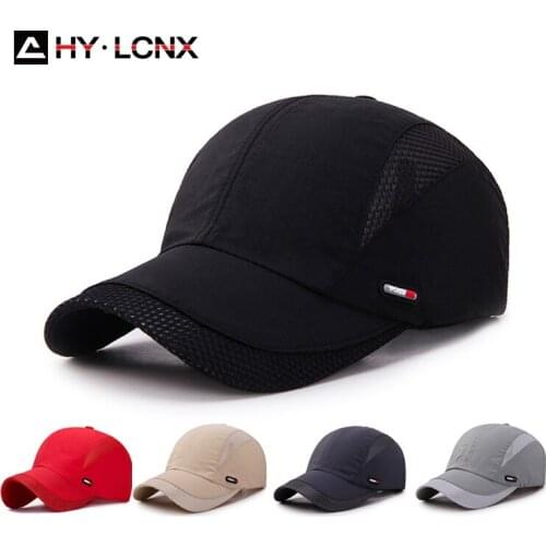 Spring Men Outdoor Sports Quick-drying Sun Cap Women New Breathable Net Simple Solid Color Travel Baseball Cap