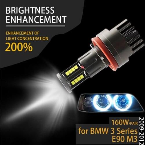 For Angel Eyes 120W h8 Super White 6000k Halo Ring LED Light for BMW 2009-2012 3 Series E90 M3 Super Bright