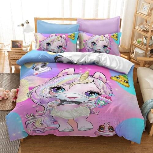 3D Print Poopise For Girls Comforter Bedding Set Queen King Twin Single Size Duvet Cover Pillowcase Home Luxury Cute Kids Gift