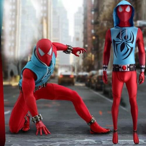 Scarlet Spyboy Costume Cosplay Hood Lycra Spandex 3D Prined Cosplay Disfraces De Halloween Costume Bodysuit Superhero Costume