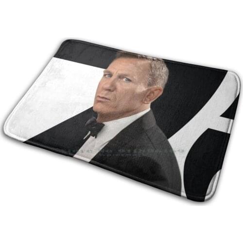 No Time To Die James Bond Mat Rug Carpet Anti-Slip Bedroom Entrance Door Mat Bond 25 No Time To Die James Bond Daniel Craig