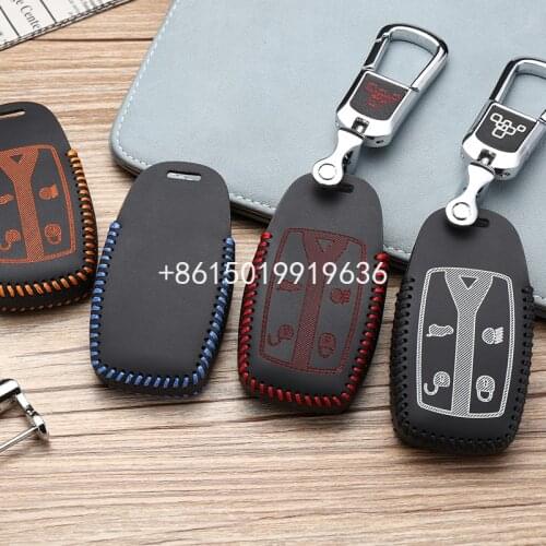 Leather key case for land rover freelander 2 2009 2010 2011 2012 case key