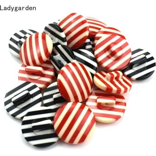 20PCS Round Resin Buttons Sewing Clothin Decorative Button Hidden-eyed Rainbow Scrapbooking Garment DIY Apparel 15/18/20MM