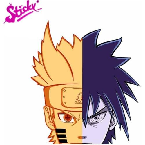 STICKY Ninja Sasuke Fetters Anime Peeking Car Sticker Decal Decor Rear Windshield Motorcycle Off-road Laptop Trunk