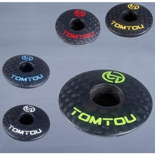 TOMTOU Matte 3K Carbon Fiber Bicycle Headset Cover 1-1/8" 28.6mm Stem Top Cap 6g