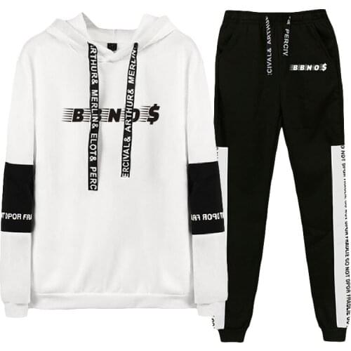 BBNO$ Merch Men Tracksuit Sportswear Sets Spring Autumn Casual Tracksuits Men Sweatpants Track Suit Set