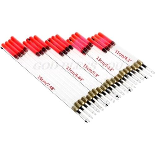 20pcs Clear Waggler Fishing Floats Floating Stem Tubes Kits Tackle Accessories Drop Shipping