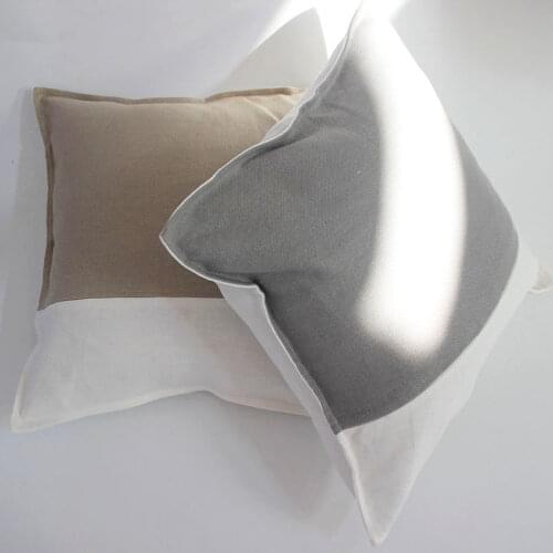 100% Linen Heavy Canvas Euro 45x45cm Square Pillowcase 50x50cm Customized for Other Size