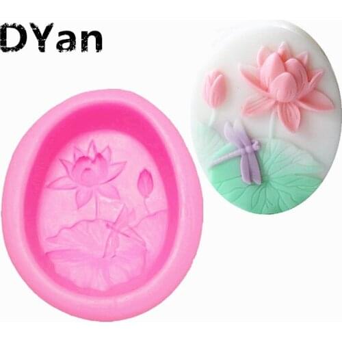 New Lotus Lotus Pond Lotus Leaf Handmade Soap Mould Fondant Cake Mould Chocolate Mould Baking Decorative Mould