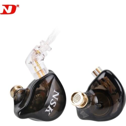 Newest ND NSK Dynamic Earphone HIFI In Ear Earphones Earbud Bass Sport Noise Cancelling Headset Silver-plated Cable MT1 DQ6 EDX
