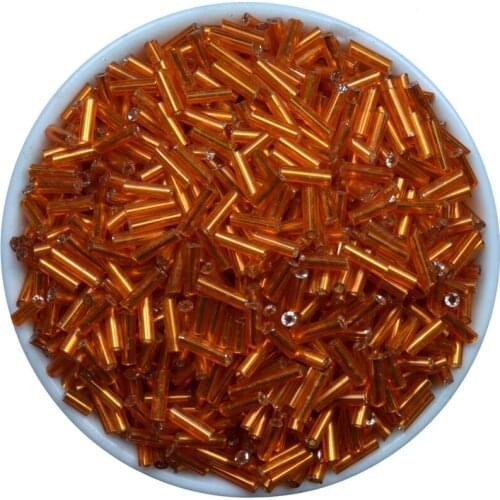 Orange Czech glass seed beads tube spacer mobile Phone Case Glue Sew on bridal cloth dress Scrapbook dress bowknot headband