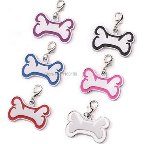 1000 pcs/lot Personalied Engraved Anti-lost Dog Pet Dog Collar Pendant Accessories Cat Puppy ID Name Tag
