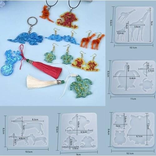 Animals Deers Owls Shape Silicone Mold DIY Epoxy UV Resin Jewelry Pendant Casting Molds Creative Keychain Making Tools