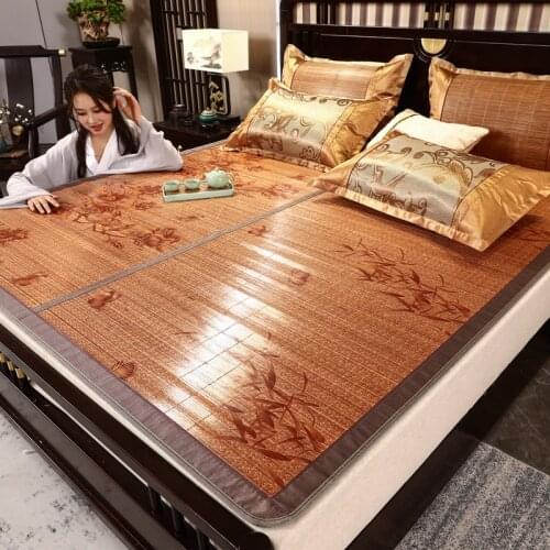 New bamboo mat summer 1.5 m mat double-sided folding spring autumn 1.8 m bed 1.2 single double dormitory bamboo mattress