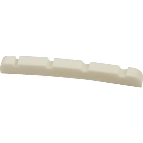 Tooyful High Quality 1Pc Buffalo Bridge Bone Nut Slotted 4 String Electric Bass Portable Guitar Replacement Accessory Wholesale