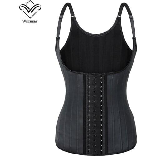 Wechery Latex Body Shaper HIgh Waist Reducing Straps Steel Bones Shapewear Women Tummy Slimming Trainer Back Support Shapers
