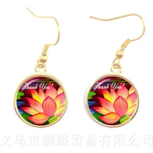 2018 New Merci Maitresse Glass Cabochon Earrings Fashion Drop Earrings Women Men Jewelry Teachers Gift