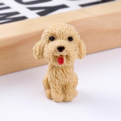 36 Pcs Cute Teddy Puppy Eraser Cartoon Simulation Dog Can Insert Pencil Eraser Childrens Sports Prize Kawaii Stationery