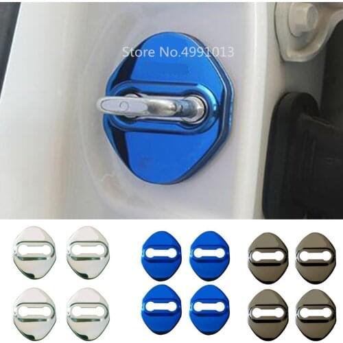 For Toyota RAV4 2019 2020 car body styling interior plastic anti rust water proof door lock keys key buckle cover 4pcs