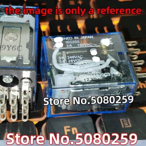 5PCS MY4N-J MY4 IEC255 24VDC 24V 220V 5A .14 feet 4 open 4 closed relay