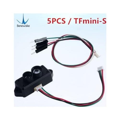 5PCS upgrade Benewake TFmini-S Lidar Range Finder Sensor Module Single Point Micro Ranging for Arduino Pixhawk Drone UART IIC