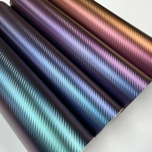 50x300cm Chameleon 3D Carbon Fiber Vinyl Car Wrapping Foil Carbon Fiber Car Decoration Sticker DIY Styling Stickers Decals
