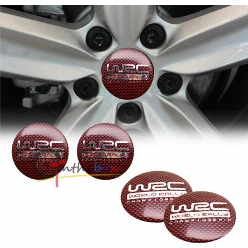 56mm WRC World Rally Logo Car Wheel Center Hub Caps Badge Emblems Decal Sticker
