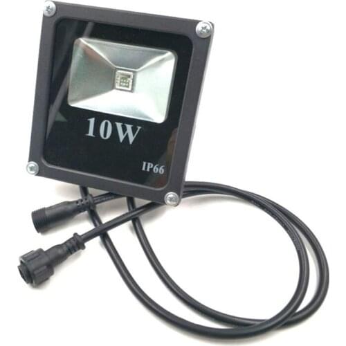 Addressable WS2811 digital 24V input high power 10W LED flood light RGB full color waterproof IP65 free shipping