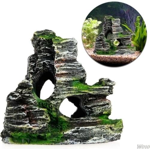 Mountain View Aquarium Rockery Hiding Cave Tree Fish Tank Ornament Decoration