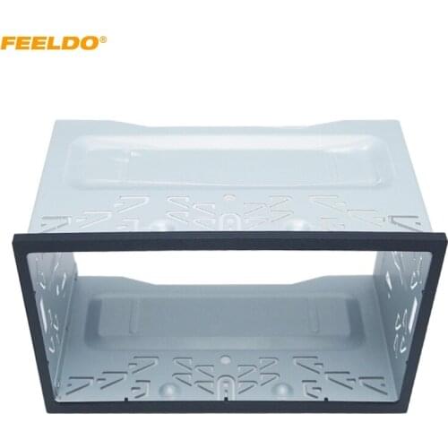 FEELDO 4Set Car Radio Refitting ISO 2DIN Installation Metal Cage Stereo Frame for Volkswagen Series Jetta Chico Golf Bora/Polo