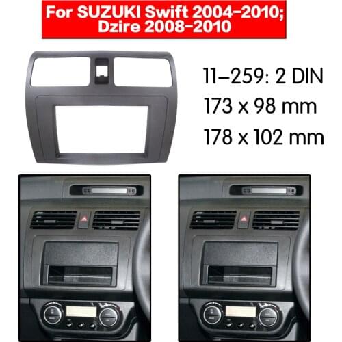 Car Radio frame Audio Fascia For Suzuki Swift 2009 2DIN Car Stereo Radio Fascia Panel Installation Adapter DVD player Frame