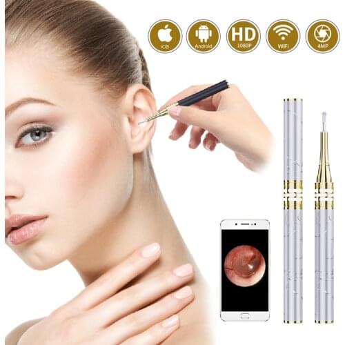 Wireless Ear Cleaner Otoscope 1080P 4.0MP HD Ear Wax Removal Tool Camera Portable Ear Camera With 6 LED for Adults Kids & Pets