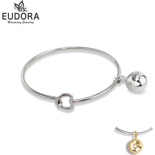 Eudora Harmony Ball boll bracelet Pregnancy Chime Ball Mexcian Bola stainless steel bracelet Wishing Ball Fine Jewelry for Mom