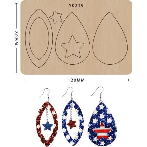Wood Moulds Die Cut Diy 2021 New Design Earrings Pendant Scrapbooking Decoration Supplies Suitable For Sizzix Big Shot Machines
