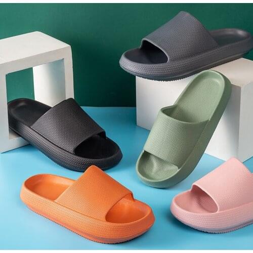 Home Soft Slippers Ladies mens Thick Bottom Slipper Women Indoor Bathroom Anti-slip Floor Slides Deodorant Silent Slippers