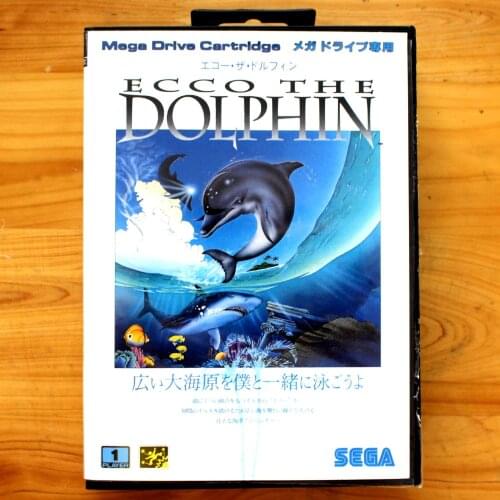 Ecco The Dolphin 16 Bit SEGA MD Game Card With Retail Box For Sega Mega Drive For Genesis