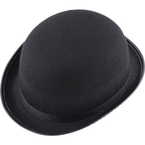 Men Ladies Vintage Felt Hats Black Hat Halloween Magician Magic Hat Jazz Hat Female Fedoras Stage Praise Solid Color Caps