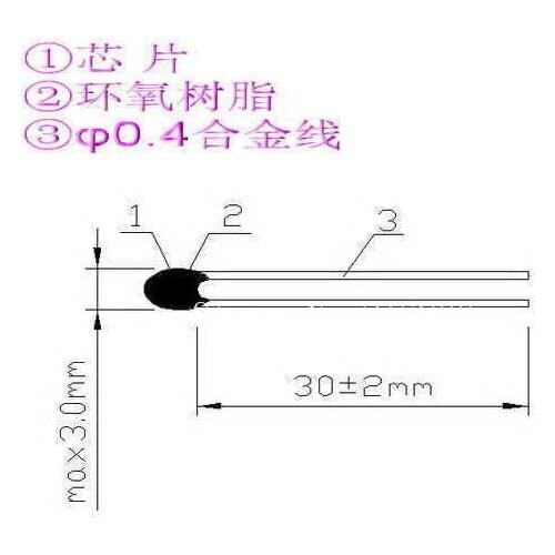 Quality assurance NTC thermistor MF52 1% B 3470 2K 3K 5K 10K 15K 20K 30K 50K 100K